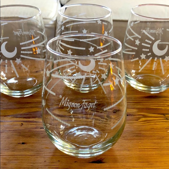 Mignon Faget Dining Stemless Wine Glasses Set Of 4 Poshmark